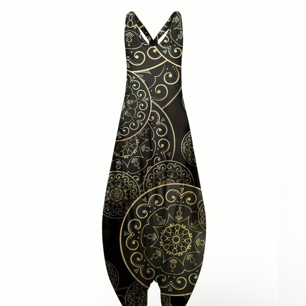 Harem Romper w/ Mandala design, sz XL